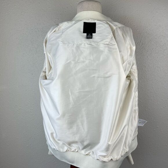 H&M Full Off-White Full Zip Jacket Size S EUC - Picture 5 of 7